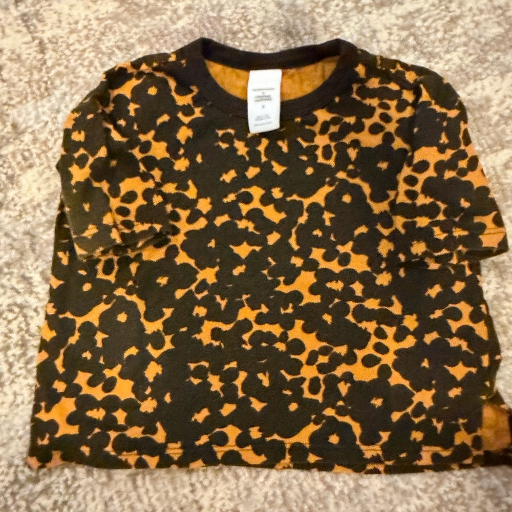 Nordstrom Kids Cheetah Print Tee - Black and Orange